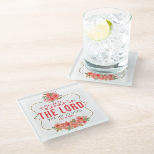 Inspirational Christian Bible Verse///Scripture Glass Coaster