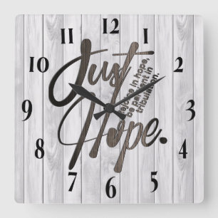 Inspirational Christian Bible Verse Square Wall Clock