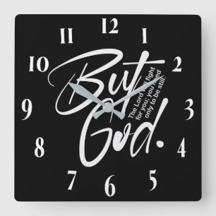 Inspirational Christian Bible Verse Square Wall Clock