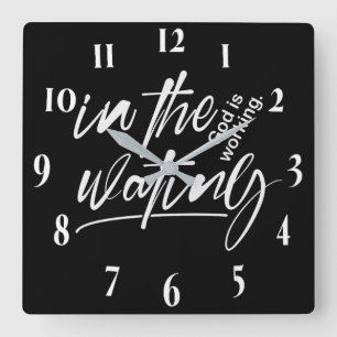 Inspirational Christian Bible Verse Square Wall Clock