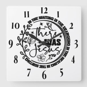 Inspirational Christian Bible Verse Square Wall Clock