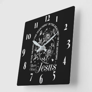 Inspirational Christian Bible Verse Square Wall Clock