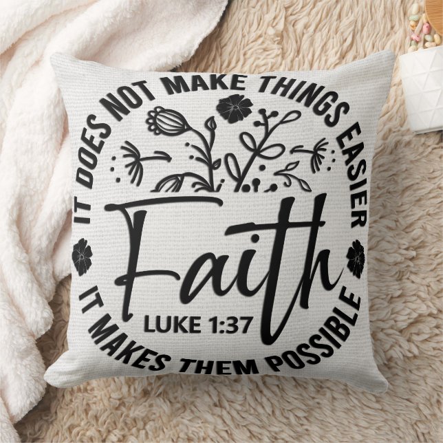 Inspirational Christian Bible Verse Throw Pillow (Blanket)