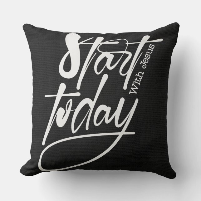 Inspirational Christian Bible Verse Throw Pillow (Front)