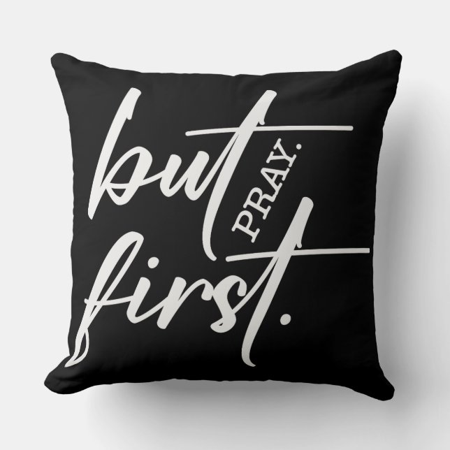 Inspirational Christian Bible Verse Throw Pillow (Front)