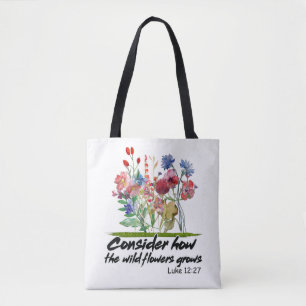 Inspirational Christian Bible Verse Tote Bag