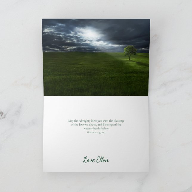 Inspirational Christian blessing  Card (Inside)