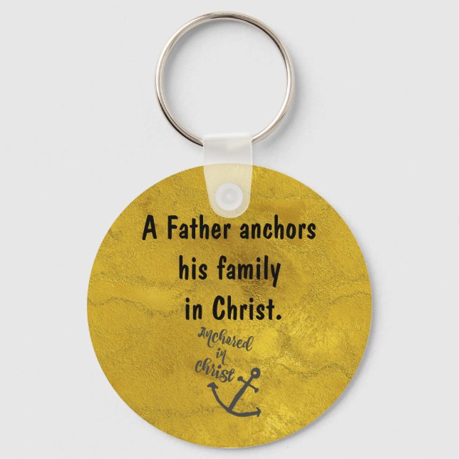 Inspirational Christian Dad Quote Keychain (Front)