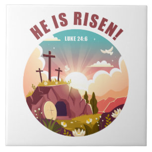 Inspirational Christian Passover Easter Jesus Tile