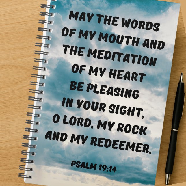 Inspirational Christian Psalm 19:14 Bible Verse Planner (Creator Uploaded)