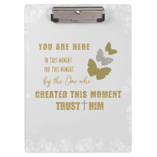 Inspirational Christian Quote Clipboard (Front)