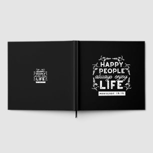 Inspirational Christian Quote from Proverbs 15:15 Guest Book