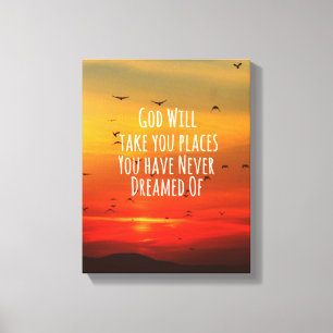 Inspirational Christian Quote: God Will Canvas Print