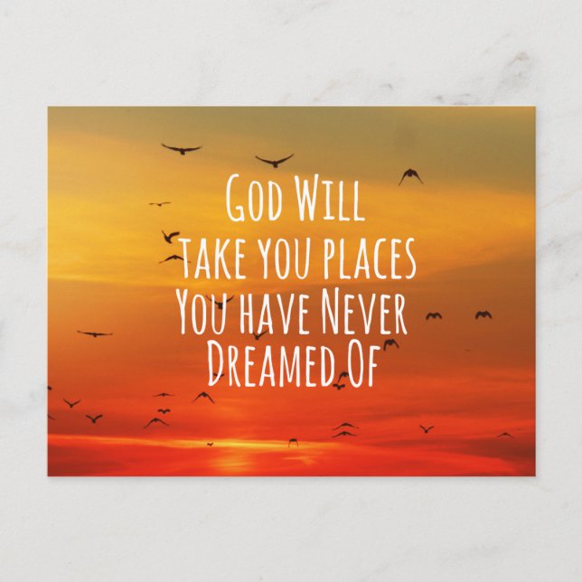 Inspirational Christian Quote: God Will Postcard (Front)