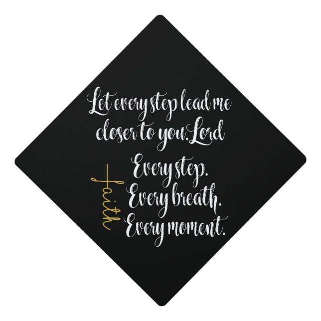 Inspirational Christian Quote Graduation Cap Topper (Front)