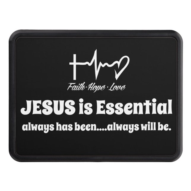 Inspirational Christian Quote Trailer Hitch Cover (Front)