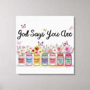 Inspirational Christian Saying Canvas Print