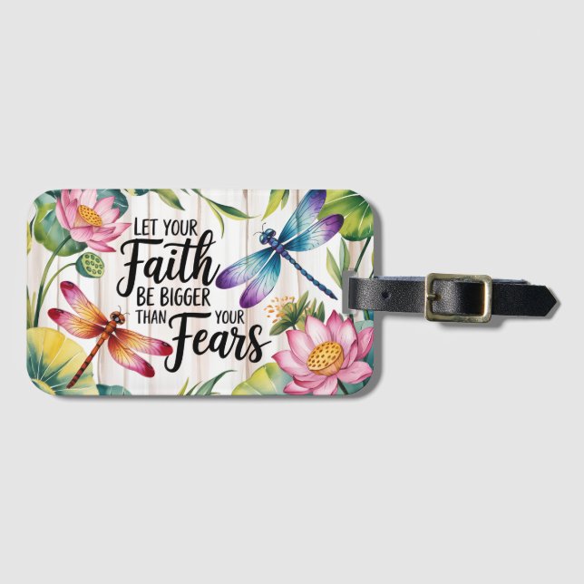 Inspirational Christian Travel Accessory Luggage Tag (Front Horizontal)
