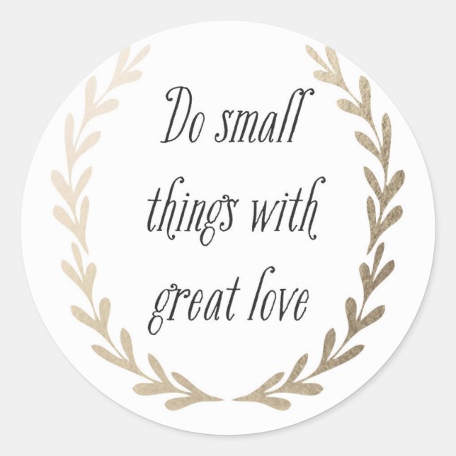 Inspirational Classic Round Sticker (Front)