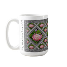 Inspirational Coffee Mug with Pink Proteas
