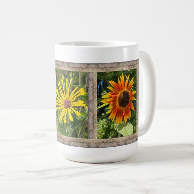 Inspirational Coffee Mug with Sunflowers (Front Right)