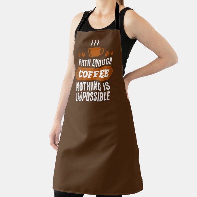Inspirational coffee word art apron (Insitu)