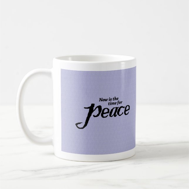 Inspirational colourful Peace & Kindness Coffee Mu Mug (Left)