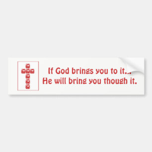 Inspirational Cross Of Hearts Bumper Sticker