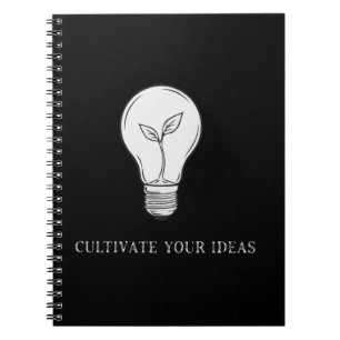 Inspirational Cultivate Your Ideas Lightbulb Plant Notebook