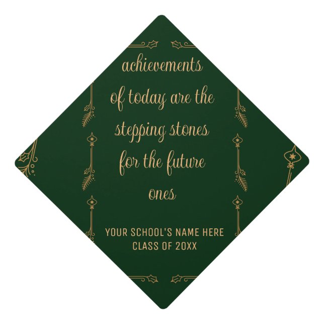 Inspirational | Custom Class Year Graduation Cap Topper (Front)