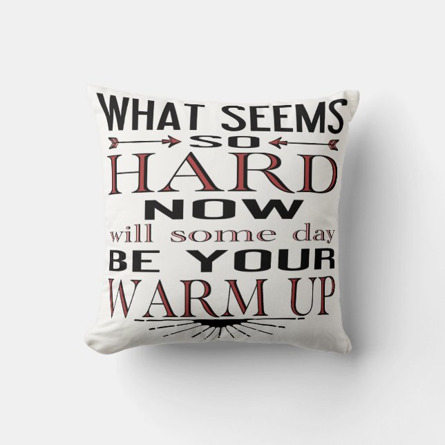 Inspirational Dancer Fitness Quotation Throw Pillow (Front)