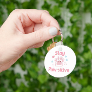Inspirational Dog and Cat Lover Quote Keychain