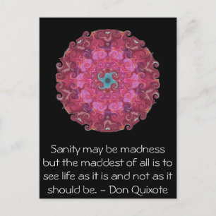 Inspirational Don Quixote quote Postcard
