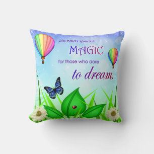 Inspirational Dream Quote Throw Pillow
