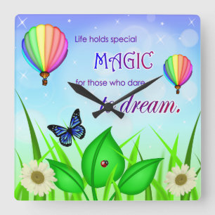 Inspirational Dream Quote Wall Clock