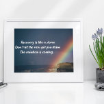 Inspirational Drug Addiction Recovery Rainbow Poster<br><div class="desc">Recovery is like a storm. Don't let the rain get you down. The rainbow is coming. A motivational drug addiction recovery quote poster with a beautiful inspirational rainbow image.</div>