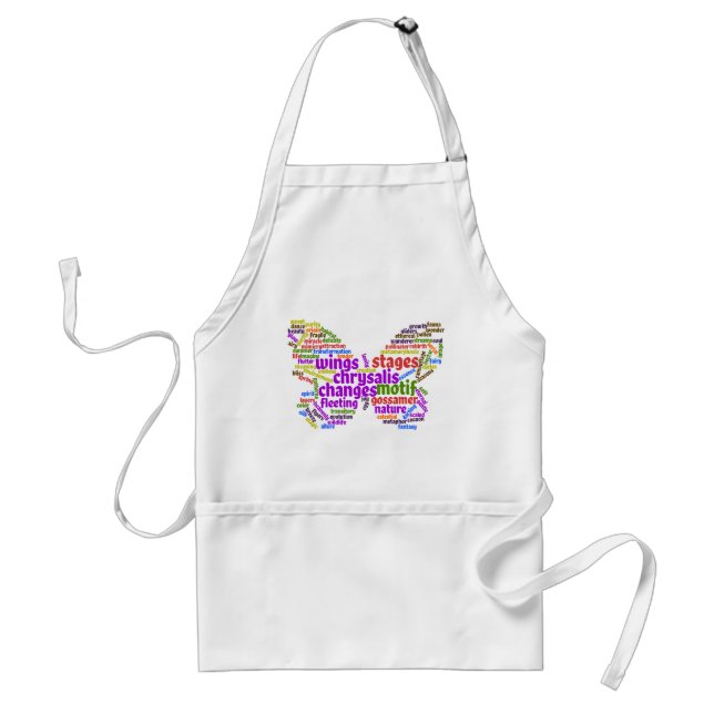 Inspirational Elegant Butterfly Tag Cloud Standard Apron (Front)