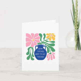 Inspirational Encouragement Greeting Card Floral