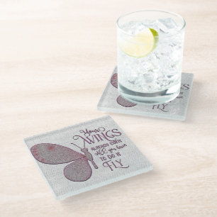 Inspirational Encouragement/Quotes Glass Coaster