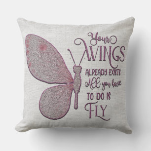 Inspirational Encouragement/Quotes Throw Pillow
