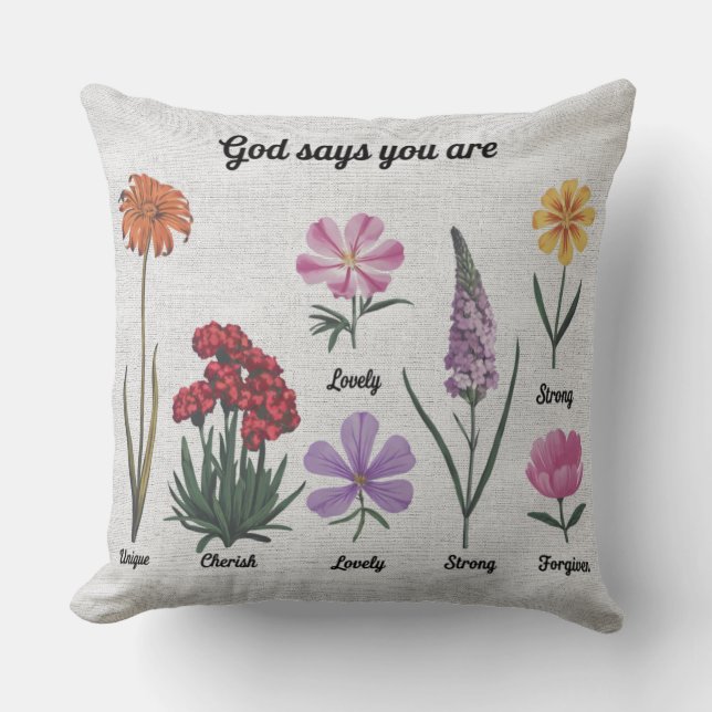 Inspirational Encouragement/Quotes Throw Pillow (Front)