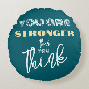 Inspirational Encouraging Round Pillow