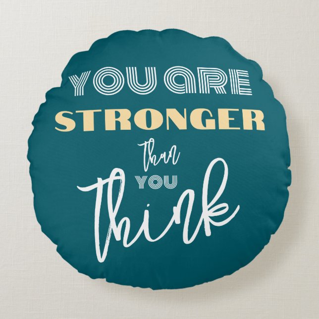 Inspirational Encouraging Round Pillow (Front)