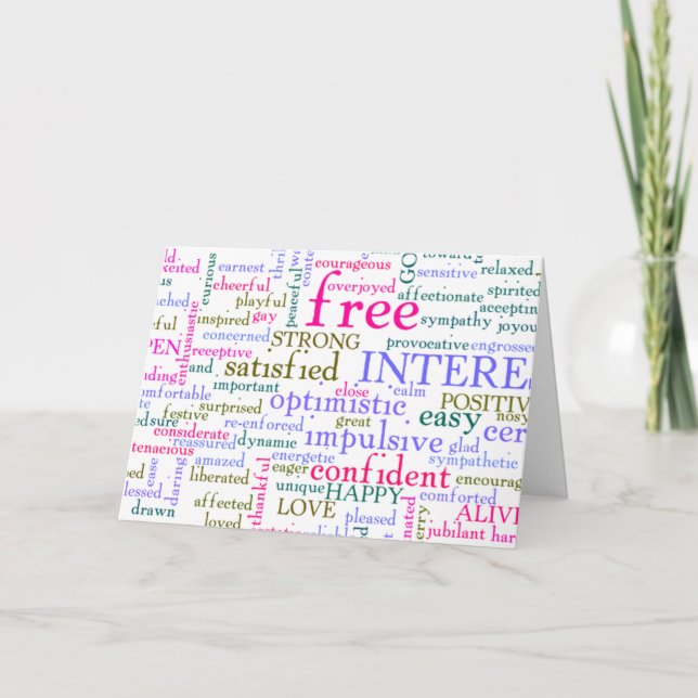 Inspirational Encouraging Words Card (Front)