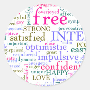 Inspirational Encouraging Words Classic Round Sticker