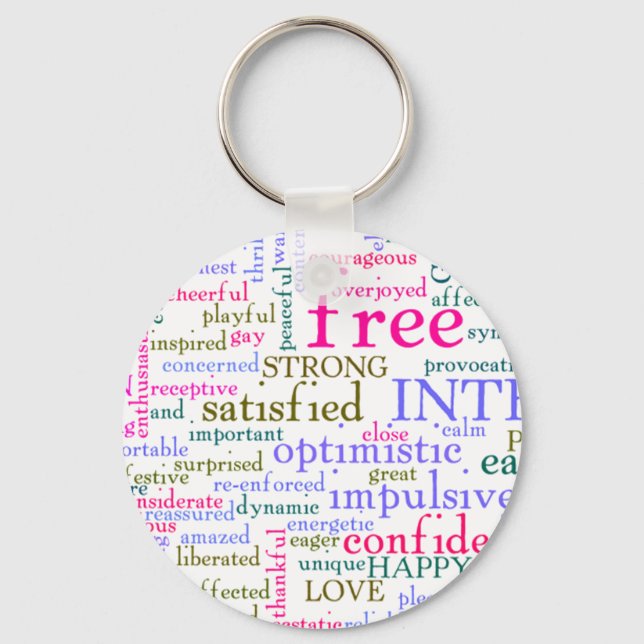 Inspirational Encouraging Words Keychain (Front)