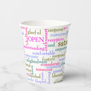 Inspirational Encouraging Words Paper Cups