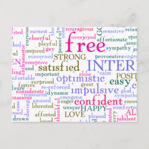 Inspirational Encouraging Words Postcard