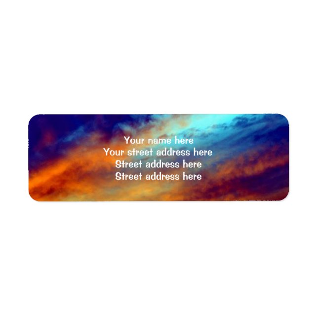 Inspirational Evening Sky Address Label (Front)