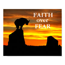 Inspirational Faith Over Fear poster